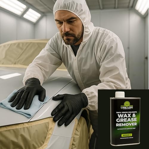 LiME LiNE Wax and Grease Remover – Multi-Surface Paint Prep Cleaner for Auto Body, Metal, Plastic, Fiberglass – Fast-Drying Solvent Degreaser Removes Wax, Tar, Adhesive & Contaminants (1 Quart) - size: 32 Fl Oz (Pack of 1)