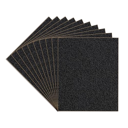 10-Sheets 60 Grit Sandpaper, 9 x 11 Inch Wet Dry Sand Paper Assortment Pack, Silicon Carbide Abrasive Sanding Sheets for Automotive Car Paint Metal Wood Furniture Crafts Polishing - size: 9x11 inch, style: 60Grit 10 Pcs