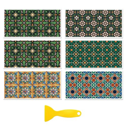 Peacoblue Marrakech Patterns Rub On Transfers for Furniture Craft 6"x12" - style: Marrakech Patterns