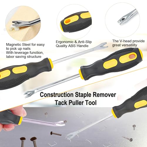 4Pcs Heavy Duty Staple Remover, Upholstery Staple Puller Tool