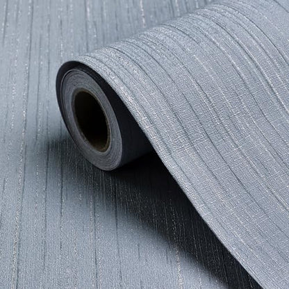 Blue Grasscloth Peel and Stick Wallpaper Texture Self-Adhesive Contact Paper 15.7" X 120" Faux Grasscloth Removable Wallpaper for Cabinets Counter Top Liners - color: Blue, size: 15.7" x 120"
