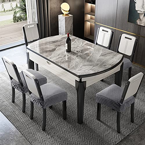 Genina Waterproof Chair Covers for Dining Room,Set of 4,Light Gray - color: Light Gray, size: 4PCS