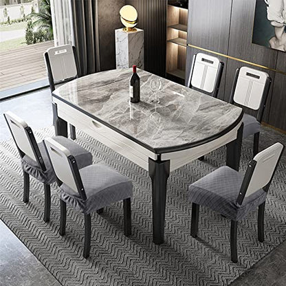 Genina Waterproof Chair Covers for Dining Room,Set of 4,Light Gray - color: Light Gray, size: 4PCS