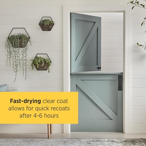 Minwax Fast-Drying Polyurethane Protective Wood Finish, 350 VOC, Clear Semi-Gloss, 1 Gallon