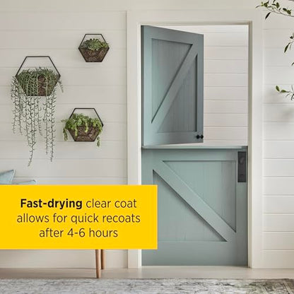 Minwax Fast-Drying Polyurethane Protective Wood Finish, 350 VOC, Clear Semi-Gloss, 1 Gallon
