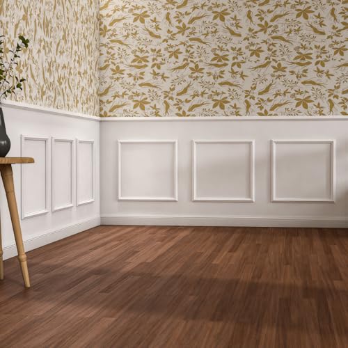 COUKIU Pre-Cut 3 Set Peel and Stick Wall Molding Trim Kit, 20" x20" Premade Wainscoting Panels, Self Adhesive Moulding Panel for Interior Walls Picture Frame - color: 3-Frame,White, size: 20"x20"