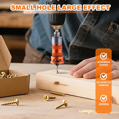 Countersink Drill Bit Set, 5 Wood Sizes with Adjustable Depth Stop