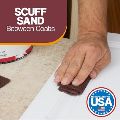 6" X 9" Non-Woven Grey Scuff Pads 320 Grit - 10 Pack (Maroon) - color: Maroon, size: 6" x 9"
