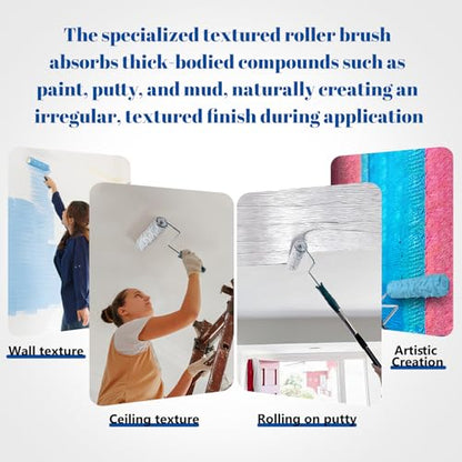 9 Inch Textured Paint Roller Covers, 2 Pack - size: 9 Inch Textured Paint Roller Kit, 2 Pack