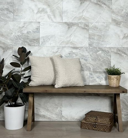 Dumawall+ Waterproof Wall Tiles Easy Install Indian Creek 8 Pack - color: Indian Creek, size: 8 Pack: 11.81" x 23.62"
