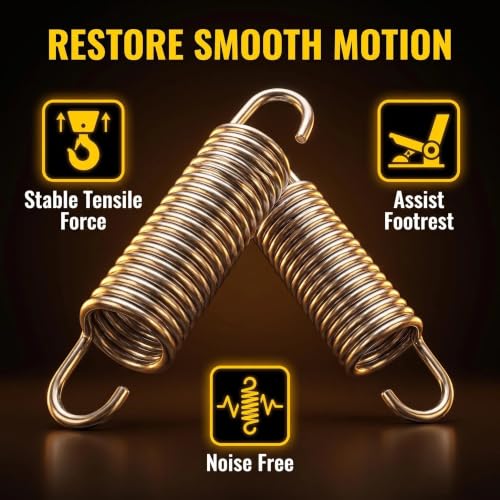2 Pack 4-1/2 Inches Recliner Springs, Stainless Steel Tension Springs - size: 4-1/2 Inch