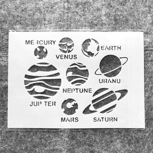 TIAMECH A4 Reusable Solar System Stencil for Painting - style: Solar System
