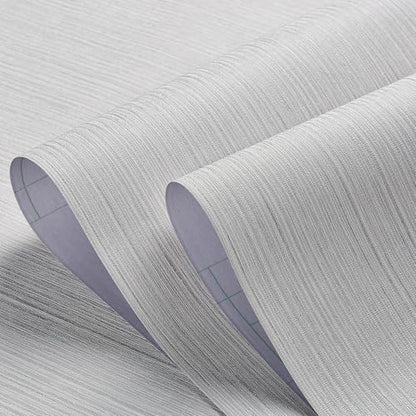 Haimin Grasscloth Wallpaper Textured 24in X 393in Fabric Contact Paper Wall Paper Textured Linen Peel and Stick Self-Adhesive Thick Vinyl Embossed Film Wallpaper (Beige Grey) - color: Beige Grey