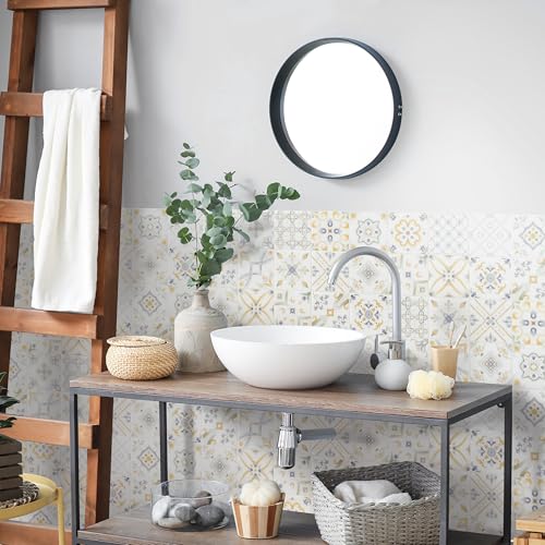 Smart Tiles Peel and Stick backsplash, Square Multicolor, 9"x9" - color: Multicolor