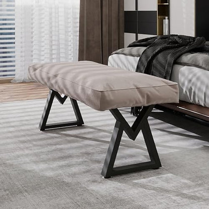 24 Inch Metal Coffee Table Legs, Modern End & Side Table Legs, Heavy Duty Iron Dining Desk Feets Industrial DIY Furniture (H24” x W15.4”, 2PCS) - size: 24 '' V Shape