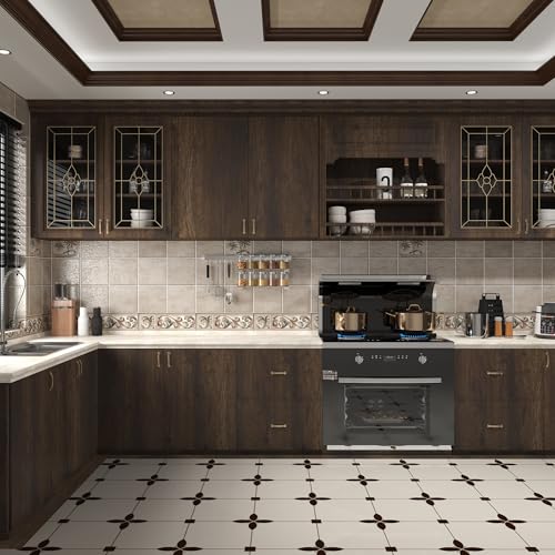 Boobest 354.3"x31.5" Extra Wide Brown Walnut Wallpaper Stick and Peel - color: Dark Brown, size: 31.5" x 354.3"