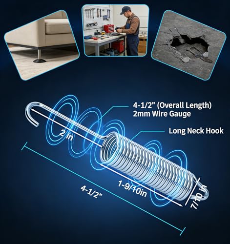 4-1/2" Recliner Sofa Chair Mechanism Tension Spring, Recliner springs, 2PCS