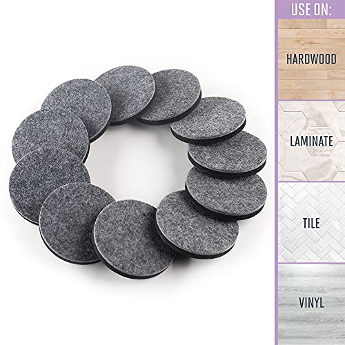 3.5" Reusable Felt Slider (16 PC) Bagged Gray - color: Grey, size: 16 Pack