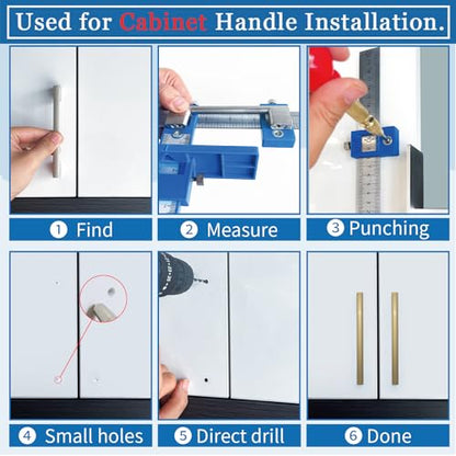 King&Charles Cabinet Hardware Jig&Auto Center Punch&Point Drill Bits - style: ORIGINAL-ABS