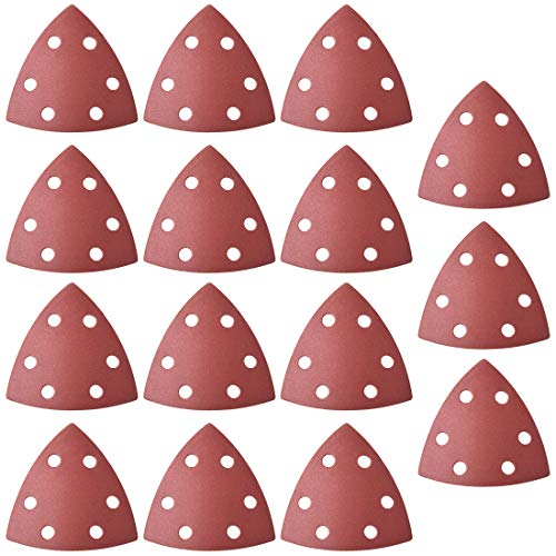 uxcell Detail Sander Sandpaper, Triangular Sanding Paper, Hook and Loop Sanding Pads, Triangle Oscillating Multi Tool, 400 Grits 6 Holes, 15pcs - style: 400 Grits