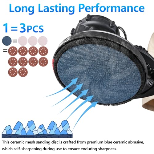 25 Pcs 9 Inch Ceramic Mesh Sanding Disc for Drywall Sander 120 Grit - style: 120Grit