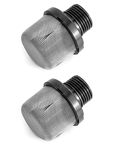 QWORK Airless Paint Sprayer Inlet Strainer, 2 Pcs 3/4 Inch Replacement Inlet Strainer Screen for Airless Paint Spray Gun