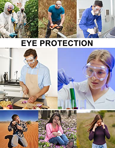 MELASA Safety Goggles ANSI Z87.1 Anti-Fog Protective Lab Goggles Chemistry - color: Clear - 1 Pcs