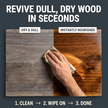 Millie's Tung Oil Cutting Board Oil with Beeswax - Food Safe Wood Oil Finish - Butcher Block Oil - 32 OZ Made in USA