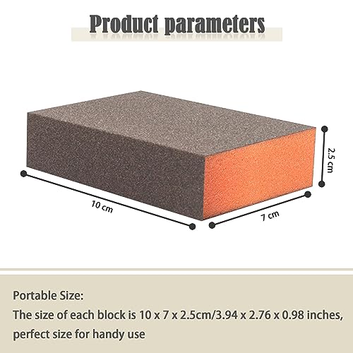 Sanding Sponge, 60-220 Grit Assortment Sanding Block - size: 60-220grit,4PCS