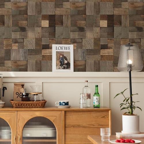 Rustic Wood Peel and Stick Wallpaper, Farmhouse Wallpaper