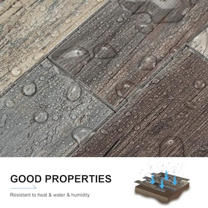 20-Sheet Rustic Wood Peel and Stick Subway Tile for RV Vanity - color: Old Wood Wood Grain