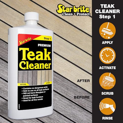 STAR BRITE Teak Oil, Premium Teak Care & Restoration - style: 16 OZ Kit