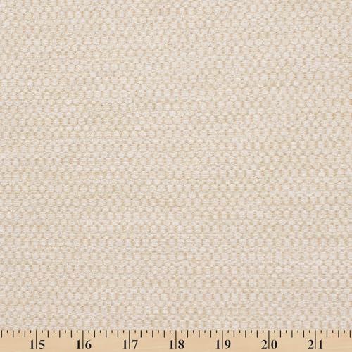 Textured Chenille Jacquard Upholstery Heavy Duty Polyester 58" Fabric by The Yard (Beige, 1 Yard) - color: Beige, size: 1 Yard