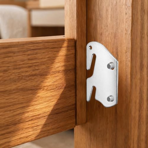 NEWHOOK 4 Pcs Universal Wood Bed Rail Hook for Bed Frame with Pin