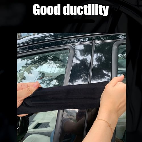 Suede Car Vinyl Wrap, Stretch Adhesive Film, Black, 39.37"x 60" - color: Black, size: 39.37" x 60"