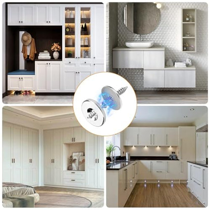 Cabinet Magnetic Door Catch 6 Pack Cabinet Magnets Door Magnets with Strong Magnetic for Kitchen Cupboard Wardrobe Closet Cabinet Door Drawer Latch Catch Closer