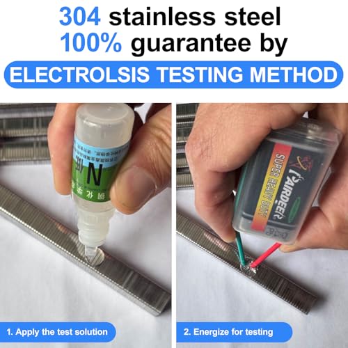 20 Gauge 304 Stainless Steel T/50 Staples, 3/8" Crown, 5/16" Leg - size: 5/16"--1008 pcs