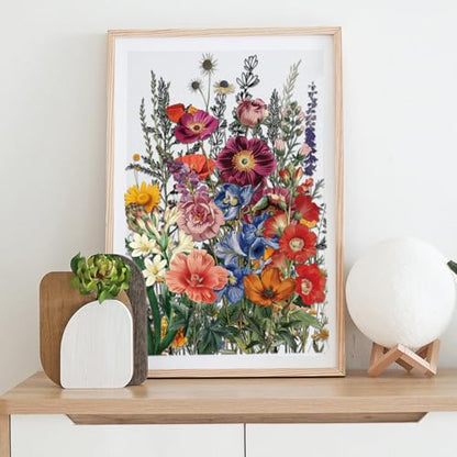 GLOBLELAND 3 Sheets Garden Flowers Rub on Transfer for Furniture 6×12 inch - style: Garden Flowers