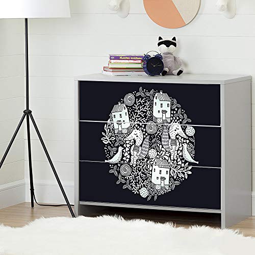 Self-Adhesive Dresser Sticker, Peel and Stick Furniture Stickers/Decals, Removable Furniture Skin (006, MALM)… - color: Md006, size: MALM