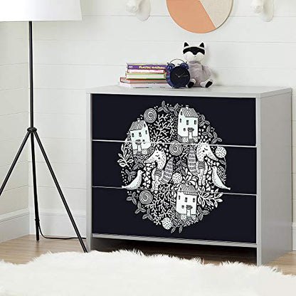Self-Adhesive Dresser Sticker, Peel and Stick Furniture Stickers/Decals, Removable Furniture Skin (006, MALM)… - color: Md006, size: MALM