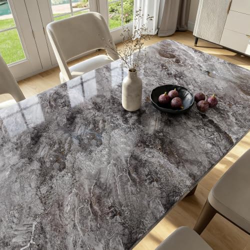 ReWallpaper Marble Wallpaper Peel and Stick Dark Gray Marble Contact Paper - color: Dark Gray Marble, size: 15.8in X 23ft