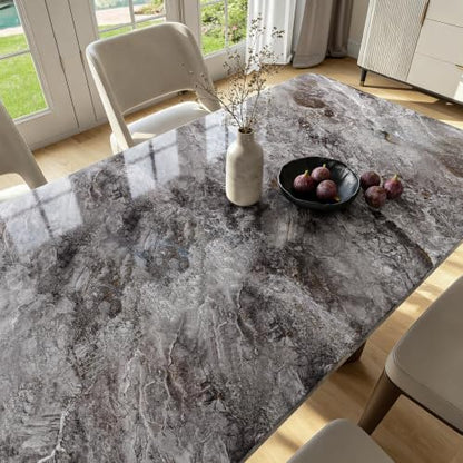 ReWallpaper Marble Wallpaper Peel and Stick Dark Gray Marble Contact Paper - color: Dark Gray Marble, size: 15.8in X 23ft
