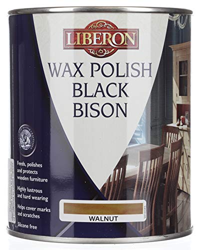 Liberon Black Bison Paste Wax, 1 Liter, Walnut - color: Walnut, size: 1 Liter