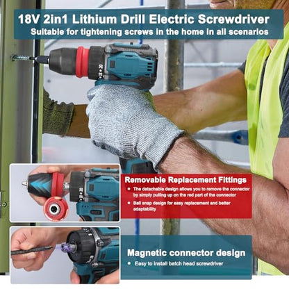 18V 2 in 1 Power Drill, Electric Screwdriver, Screw Driver