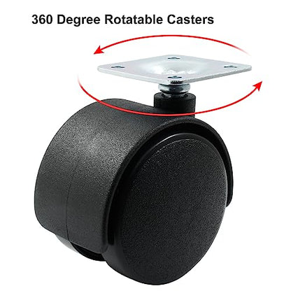 2 Inch Swivel Caster Wheels, Plate Caster, 4pcs - style: 2 Inch