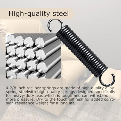 4 7/8 Inch Recliner Mechanism Extension Springs Suitable for Lane and Action Furniture Recliner Springs Replacement Parts,4 7/8 inch Replacement for Furniture Lane Recliner Spring (2PCS) - size: 4-7/8 in