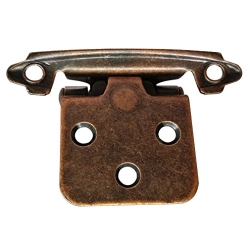 Traditional Cabinet Hinge Variable Overlay 10 Pack Oil Rubbed Red Bronze - size: Red Bronze
