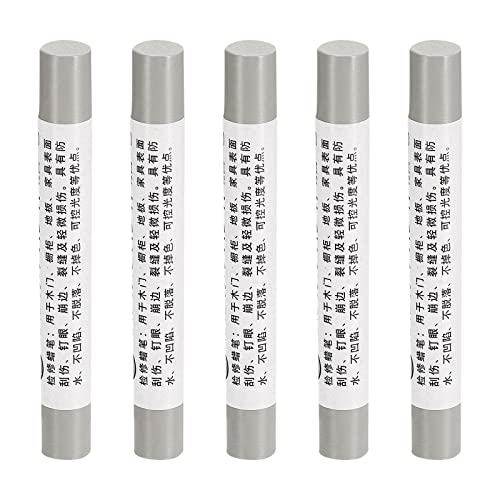 uxcell Furniture Repair Crayons, 5Pcs - Wood Wax Filler Stick, Furniture Markers Touch Up - for Scratches Holes Tables Desks Wooden Floors Cover Ups, Blue Grey - color: Blue Grey