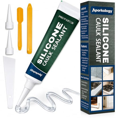 Clear Silicone Caulk Waterproof Silicone Sealant 3.38 fl.oz - size: 100ml
