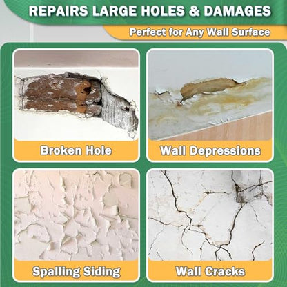 Seloom 12 X 12 Inch Drywall Repair Kit - Heavy Duty Self-Adhesive Mesh Drywall Patch Kit for Large Holes, Quick & Easy Wall Patch Repair kit for Wall and Ceiling (Repair 5)